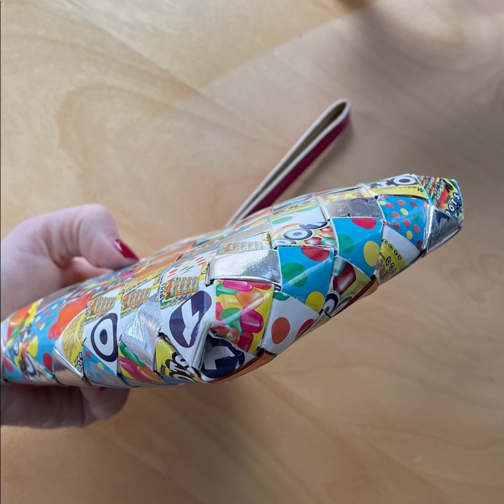 DOTS Upcycled Candy Wrapper Wristlet - Nahui Ollin - Picture 10 of 13